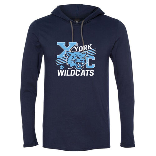 Cross Country - Softstyle® Lightweight Hooded Long Sleeve T-Shirt Thumbnail