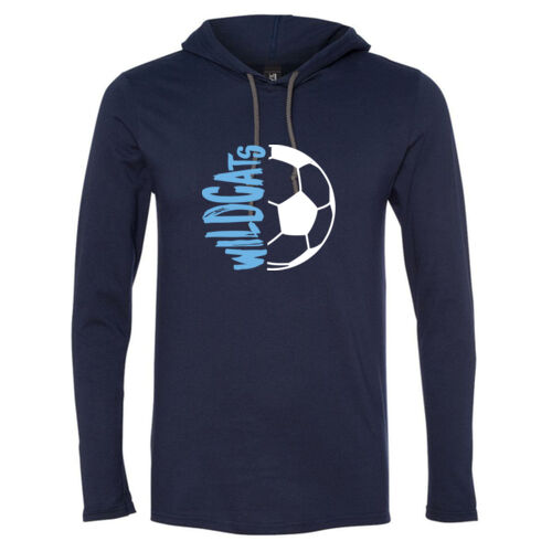 Soccer - Softstyle® Lightweight Hooded Long Sleeve T-Shirt Thumbnail