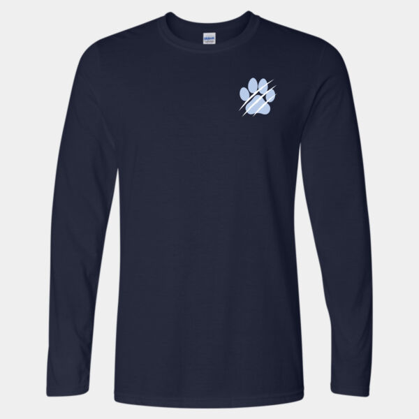 WILDCAT PAW PRINT - Softstyle® Long Sleeve T-Shirt Thumbnail